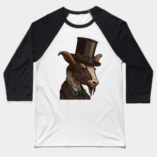 Goat wearing top hat Baseball T-Shirt